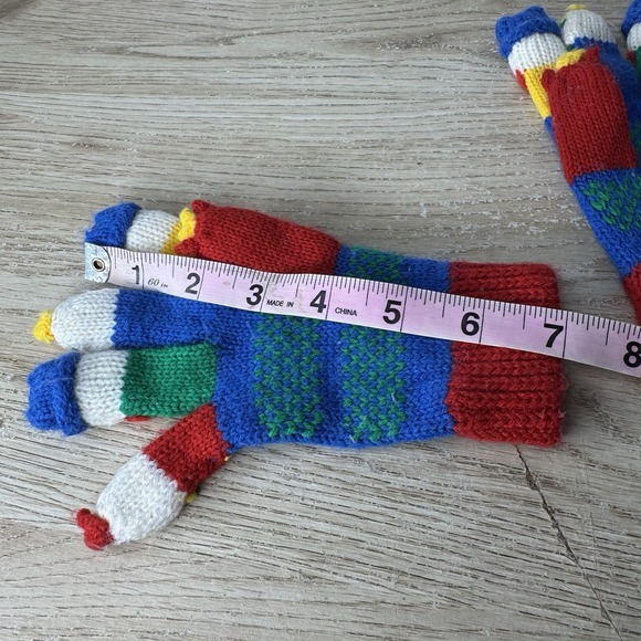 Just Friends Finger Puppet "Wild West" Gloves Toddler Size 2T-4T Vintage Acrylic - Picture 3 of 6